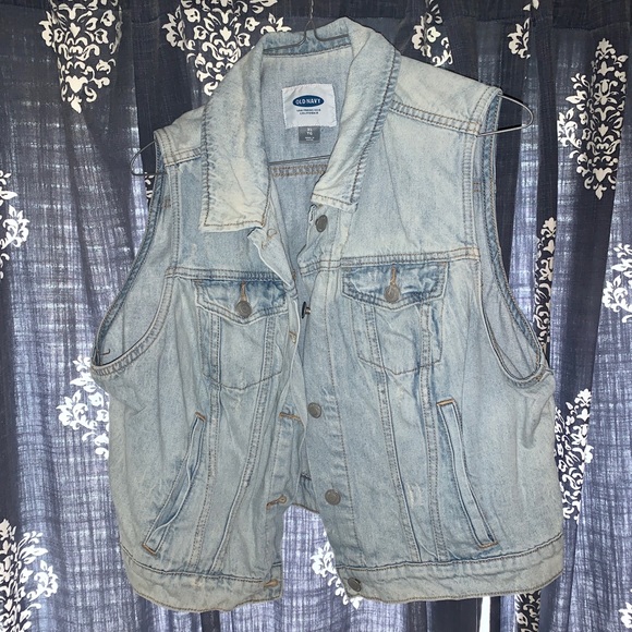 Old Navy Jackets & Blazers - Light Wash Denim Vest Sz XL Old Navy
